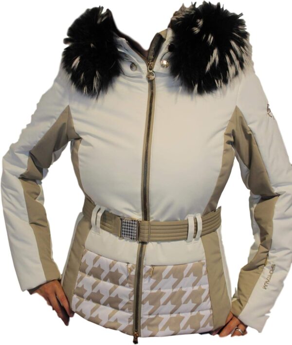 Sportalm Veste de Ski Femme Fourrure véritable Ivoire 42-0