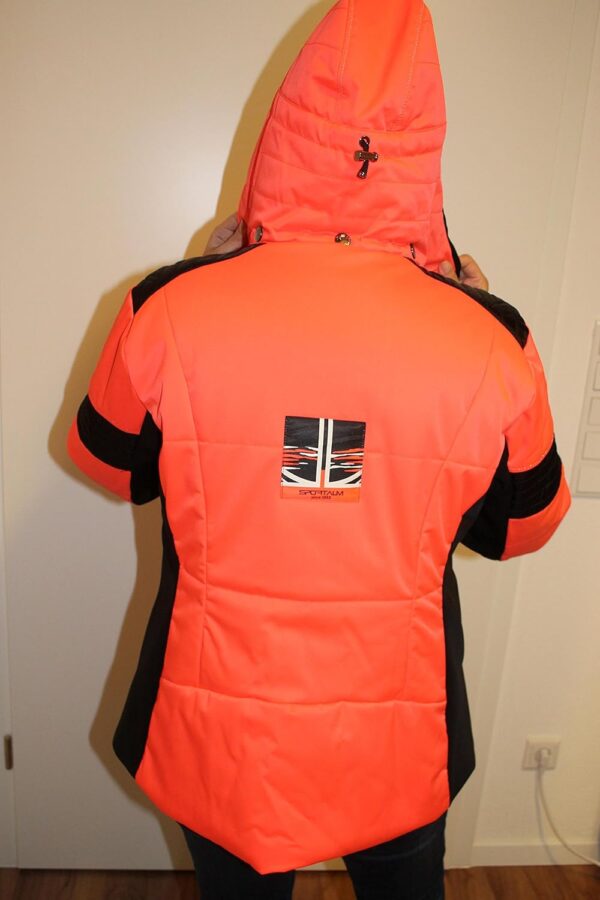 Sportalm Veste ski femme capuche orange noir taille XXL-5