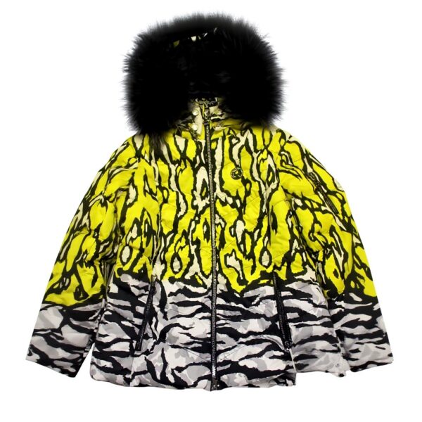 Sportalm Kitzbühel Veste Ski Femme Fourrure Véritable Jaune