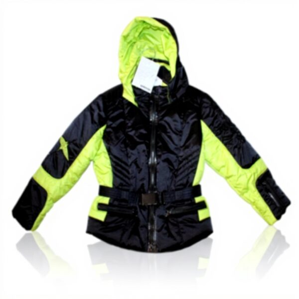 Sportalm Veste Ski Enfant Noir Jaune Polyamide Polyester