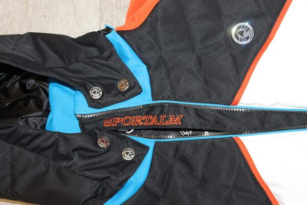 Sportalm Kitzbühel Speed Veste ski femme capuche bleu blanc-4