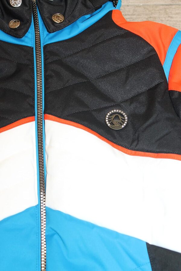 Sportalm Kitzbühel Speed Veste ski femme capuche bleu blanc-5