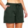 Sportalm Short Femme Randonnée Vert Armé Entraînement Été