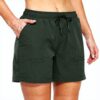 Sportalm Short femme extérieur été randonnée golf vert armée