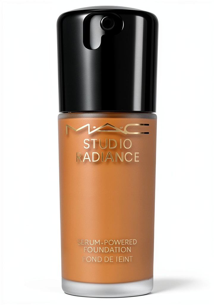 Application du fond de teint MAC Studio Radiance sur la peau
