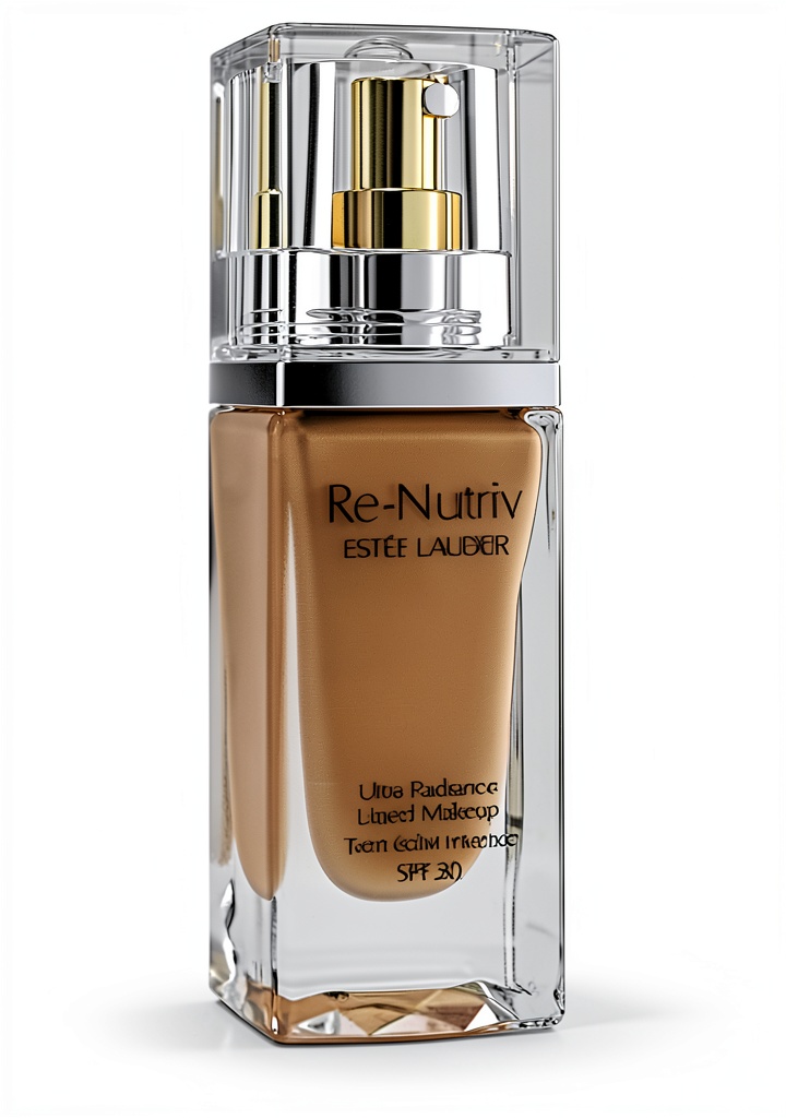 Application du fond de teint Renutriv Radiance sur le visage