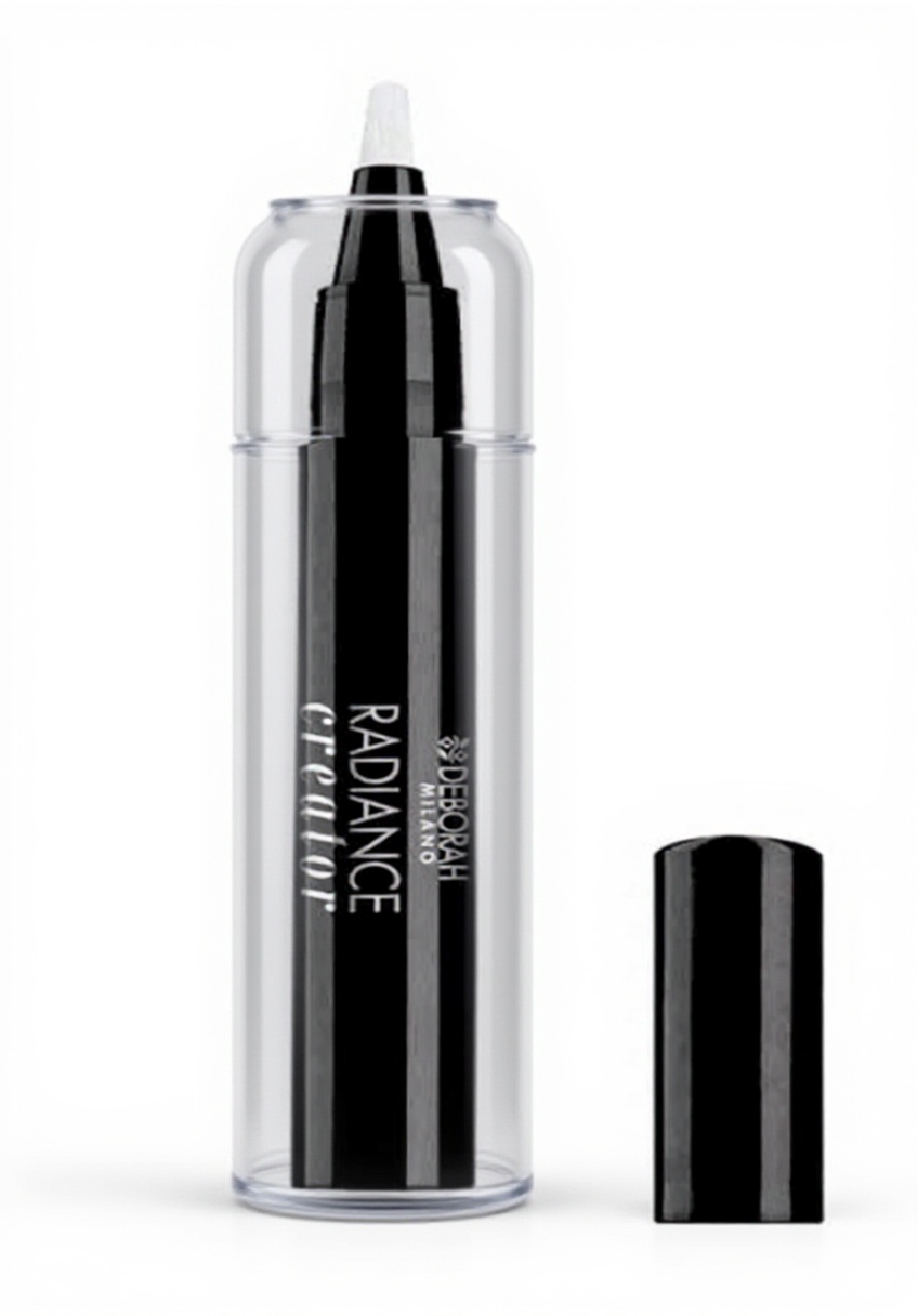 Deborah Correcteur Beige clair avec applicateur mousse sur une table de maquillage