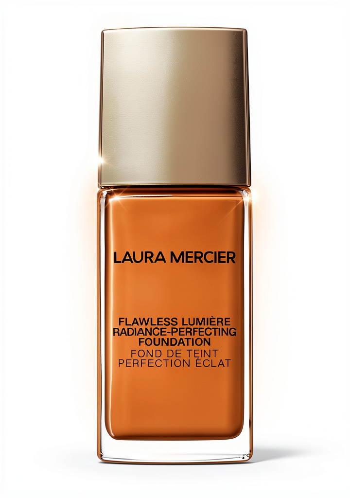'Application du fond de teint Laura Mercier sur le visage'