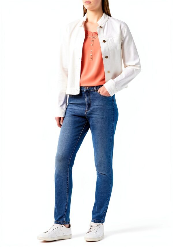 Pantalon Naf Naf Femme Sans Doublure Taille 46 Double Stone-1