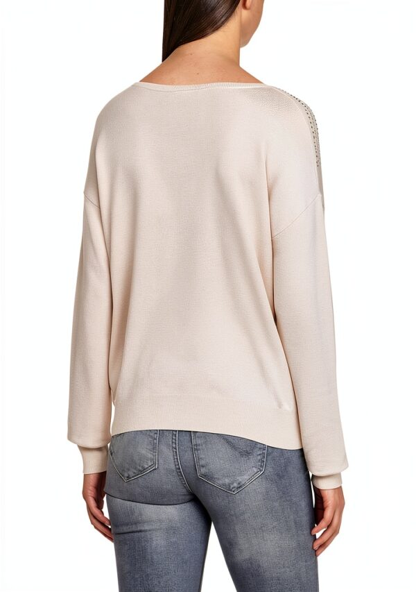 Pull Femme Naf Sans Doublure Gris Anthracite Beige Chine-3