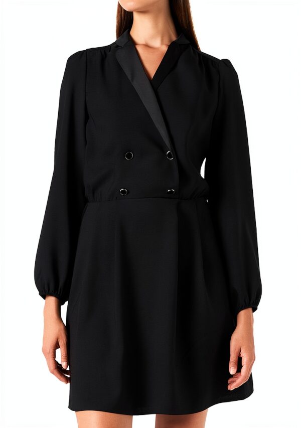 Robe casual femme Naf Naf doublure noir chic décontracté-0