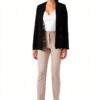 Blazer Naf Noir doublure femme élégant professionnel-1