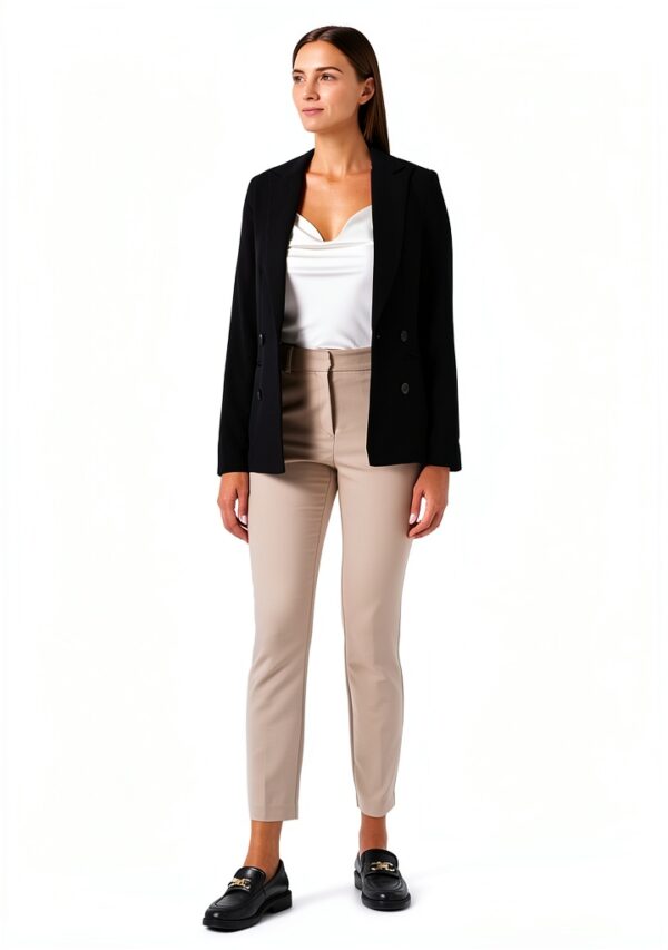 Blazer Naf Noir doublure femme élégant professionnel-1