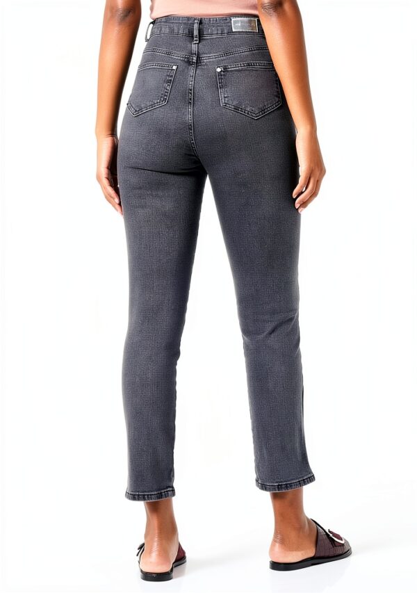 Jeans femme Naf Naf sans doublure gris délavé confort-2