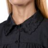 Chemise Naf Naf Femme Sans Doublure Ecru Bleu Marine-2