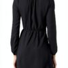 Robe casual femme Naf Naf doublure chic décontracté bleu-3