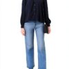 Chemise Naf Naf Femme Sans Doublure Ecru Bleu Marine-1