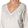 Pull Femme Naf Sans Doublure Gris Anthracite Beige Chine-2