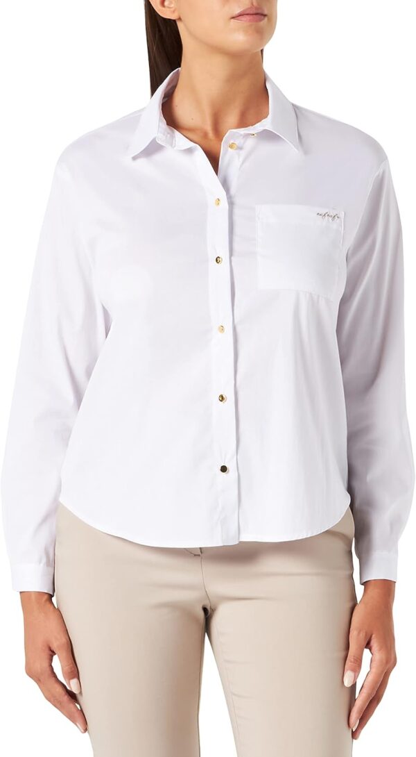 Blouse Naf Naf Femme Sans Doublure Ecru Chic Casual-0