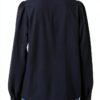 Chemise Naf Naf Femme Sans Doublure Ecru Bleu Marine-3