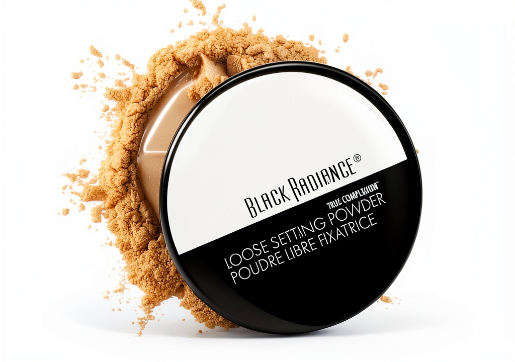 Application de la poudre libre True Teint sur un teint naturel
