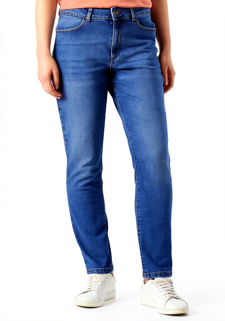 Pantalon Naf Naf femme porté en situation décontractée