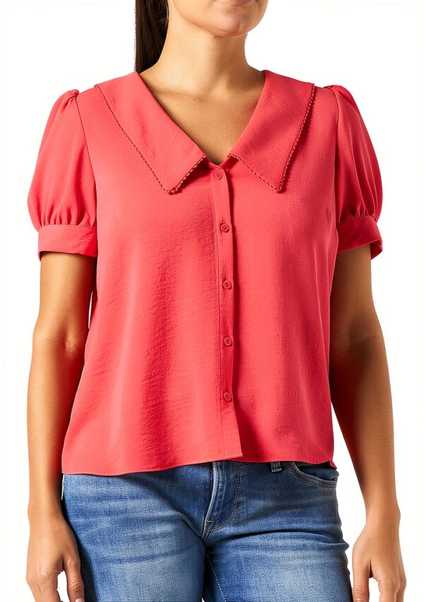 Chemise Naf Naf Femme Sans Doublure Corail Taille 36-0