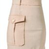 Jupe femme Naf Naf casual sans doublure Beige Safari-2