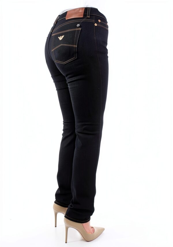 Pantalon Emporio Armani coton bleu femme-6