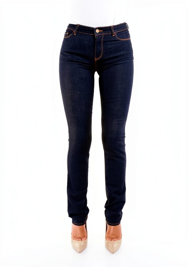 Pantalon Emporio Armani coton bleu femme-0