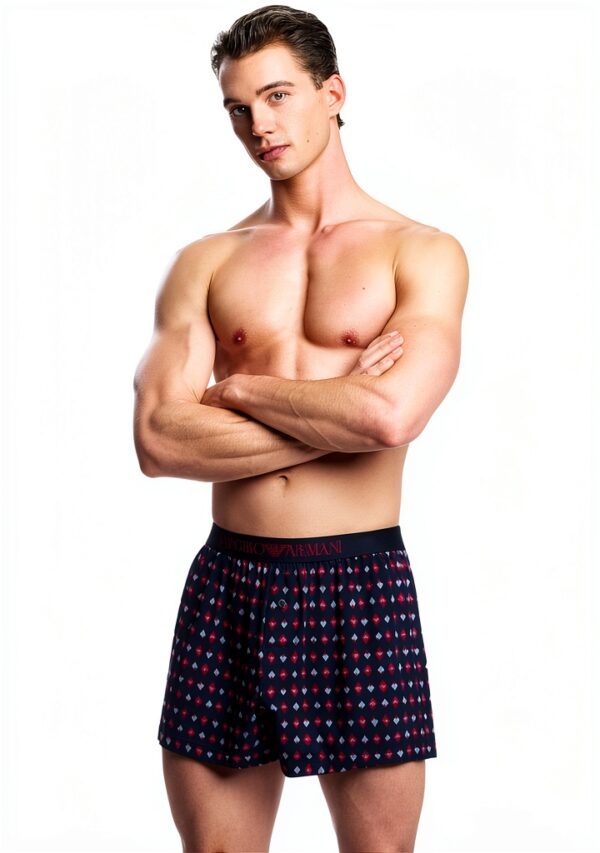 Pantalons Homme Bleu EMPORIO ARMANI Coton Extensible-1