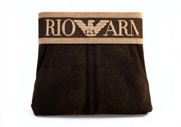 Emporio Armani Slip Homme Coton Extensible Marron Taille L-4