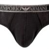 Emporio Armani Slip Homme Coton Extensible Marron Taille L-0