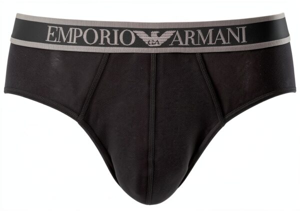 Emporio Armani Slip Homme Coton Extensible Marron Taille L-0