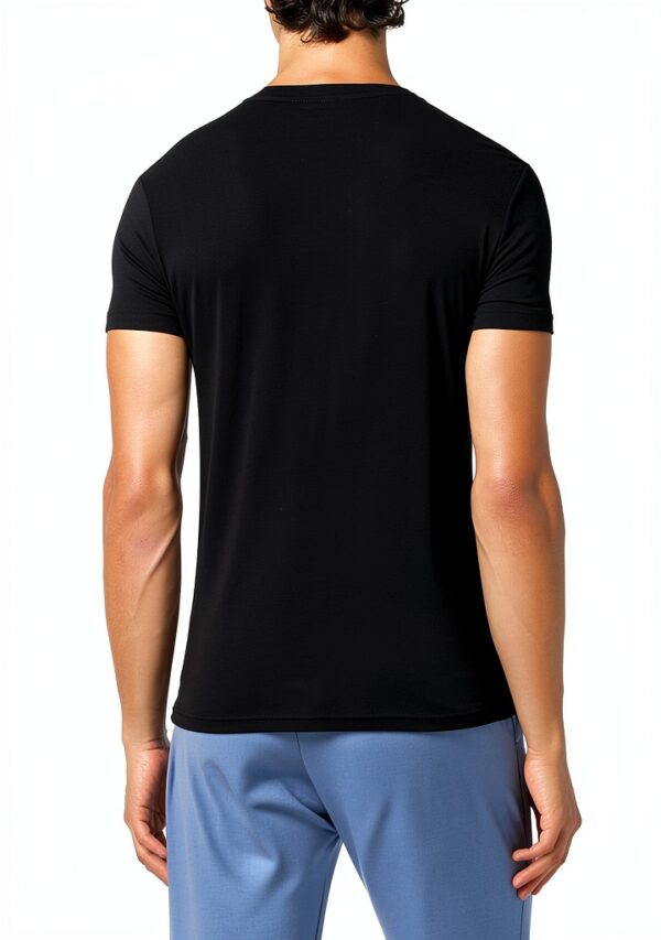 Tshirt homme Armani noir coupe classique-2