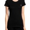 T-shirt col rond femme Giorgio microfibre noir taille M – modèle CC318-2