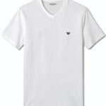 EMPORIO ARMANI T-shirt homme coupe ajustée coton extensible blanc M-0