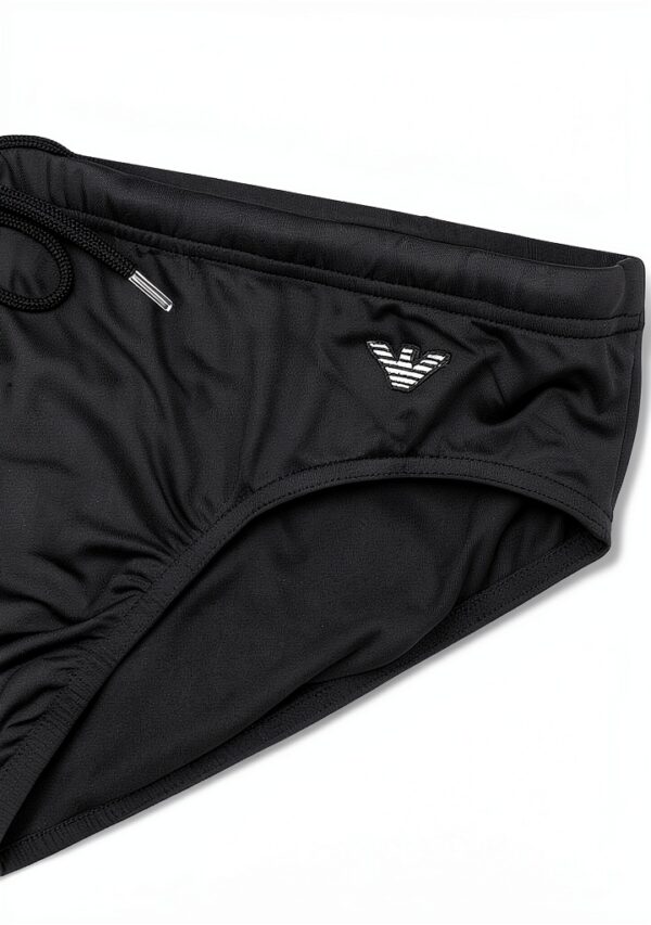 Slip de bain homme EMPORIO ARMANI noir coupe durable confortable-1