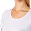 T-shirt femme Giorgio col rond microfibre noir et blanc, coupe ajustée-2