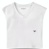 EMPORIO ARMANI T-shirt homme coupe ajustée coton extensible blanc M-1
