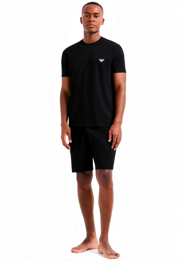 Emporio Armani Pyjama Homme Noir Taille S à XL Confort Décontracté-1