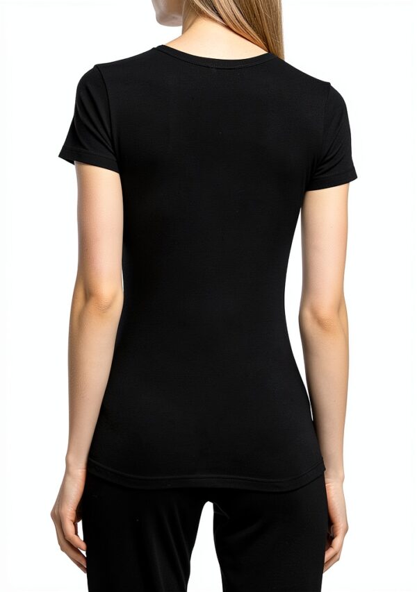 T-shirt col rond femme Giorgio microfibre noir taille M – modèle CC318-3