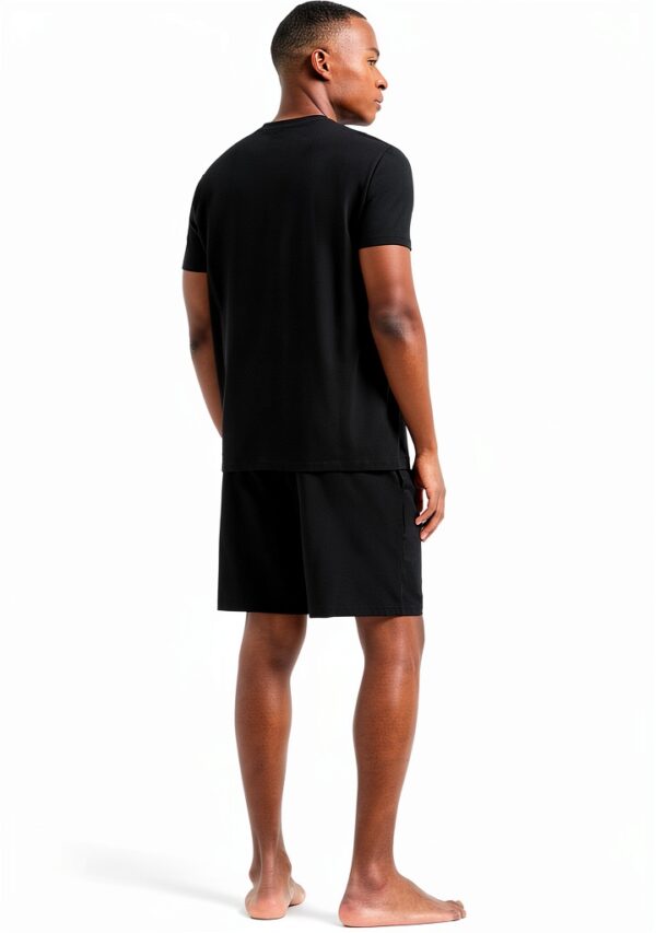 Emporio Armani Pyjama Homme Noir Taille S à XL Confort Décontracté-3