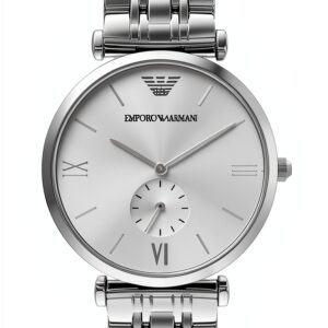 Montre Homme Emporio Armani AR1819 40mm Argenté Quartz avec bracelet-0