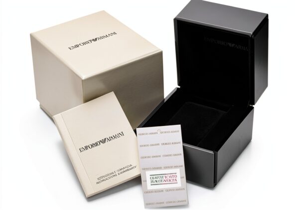 Montre Emporio Armani AR1676 40mm acier noir - étanche 50m-1