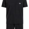 Emporio Armani Pyjama Homme Noir Taille S à XL Confort Décontracté-0