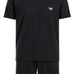 Emporio Armani Pyjama Homme Noir Taille S à XL Confort Décontracté-0