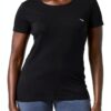 T-shirt col rond femme Giorgio microfibre noir taille M – modèle CC318-0