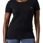 T-shirt col rond femme Giorgio microfibre noir taille M – modèle CC318-0