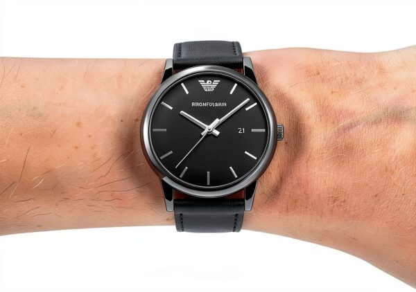 Montre Homme Emporio Armani AR1732 Cuir Noir Quartz 12,2x34,8x23,4 cm-4